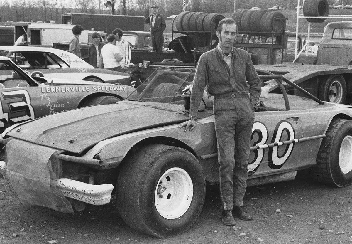 1970s, Spencer Husted on the dirt track.